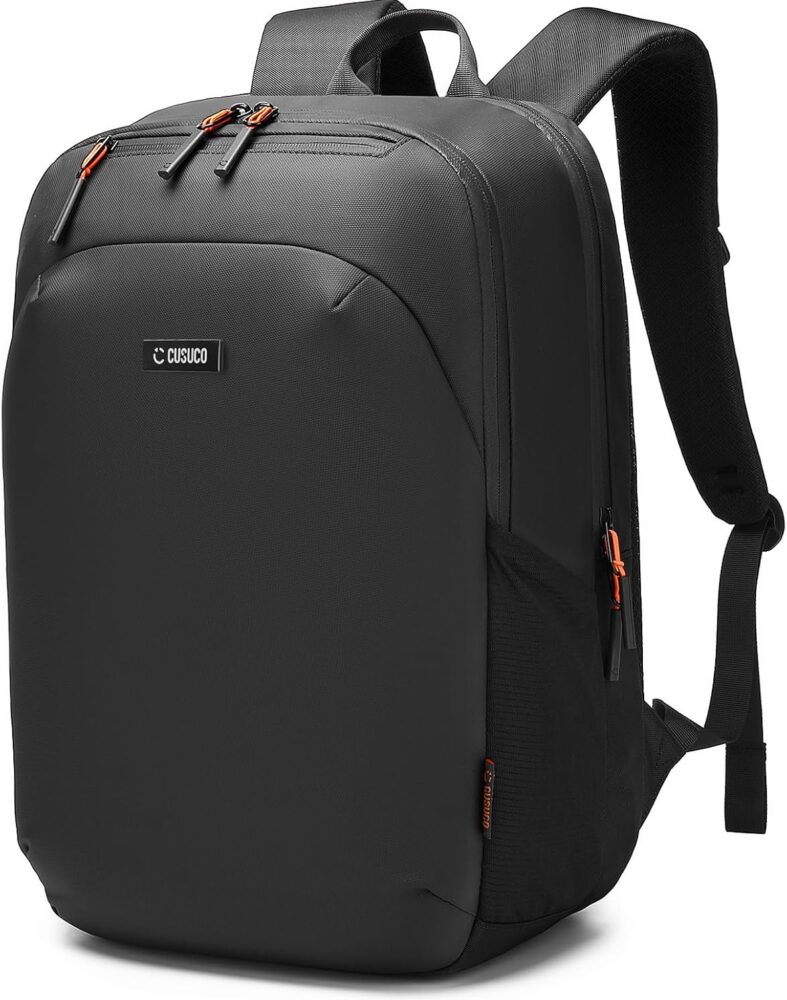 Business Work Backpack Fits17" Laptop, Lightweight & Water Resistant, Black | Durable 1680D Oxford Fabric, Water Bottle Pockets, for Commuting, Office and Business Trips
