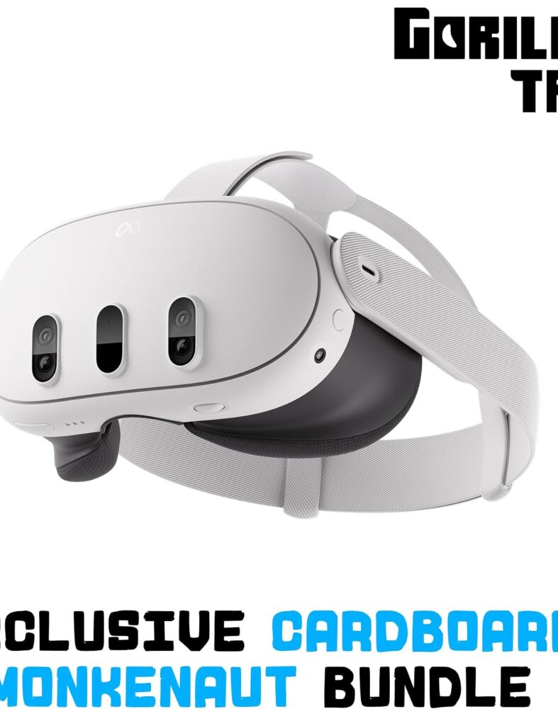 Meta Quest 3S 512GB | Virtual Reality — VR Headset — Gorilla Tag Bundle | Includes 512GB headset, 2 controllers, charging cable and power adapter for gaming, fitness and entertainment